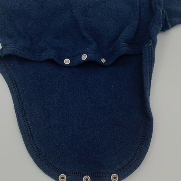 Baby Boys Wild One Graphic First Birthday Navy Bodysuit Short Sleeve Size 12M - Picture 3 of 5